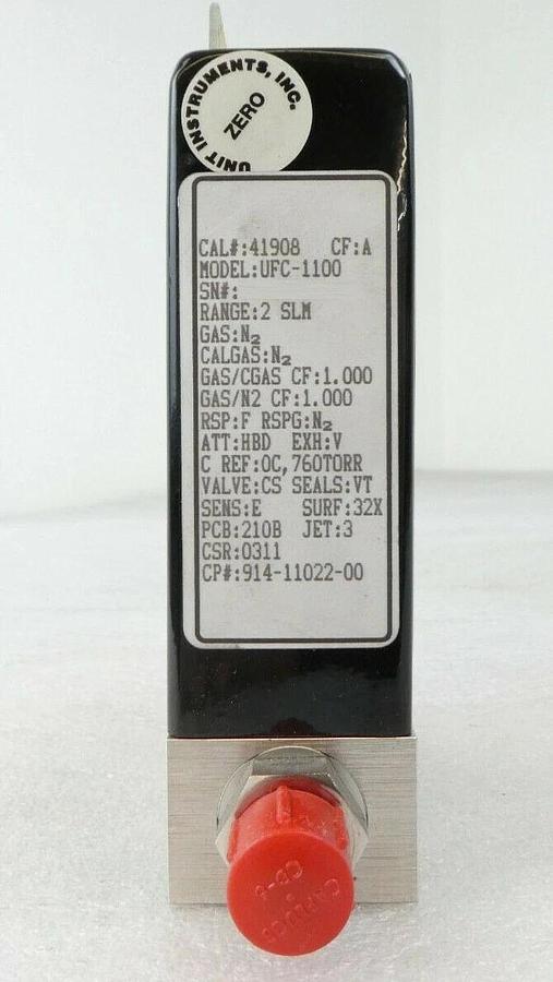 Used UNIT Instruments UFC-1100 Mass Flow Controller MFC 2 SLM N2 AMAT Working Surplus