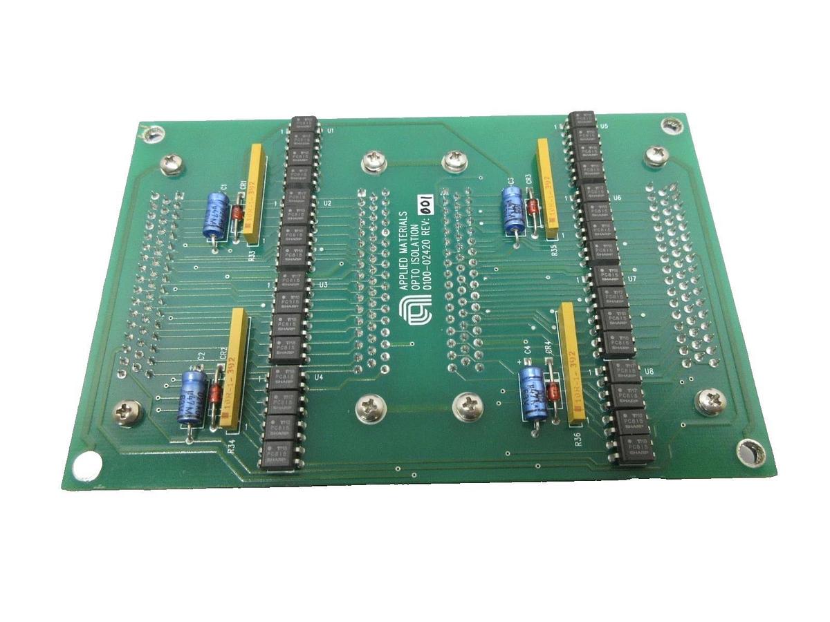 Used AMAT Applied Materials 0100-02420 Opto Isolation PCB Board Working