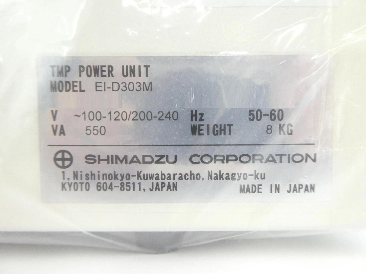 Refurbished Shimadzu EI-D303M Turbomolecular Pump Controller Turbo Kit OEM Refurbished