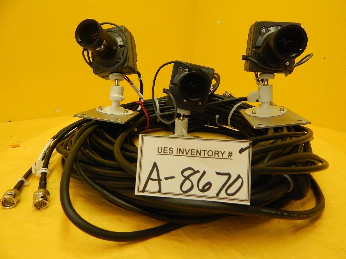 Used Sanyo VCC-5884 Color CCD Camera Reseller Lot of 3 Used Working