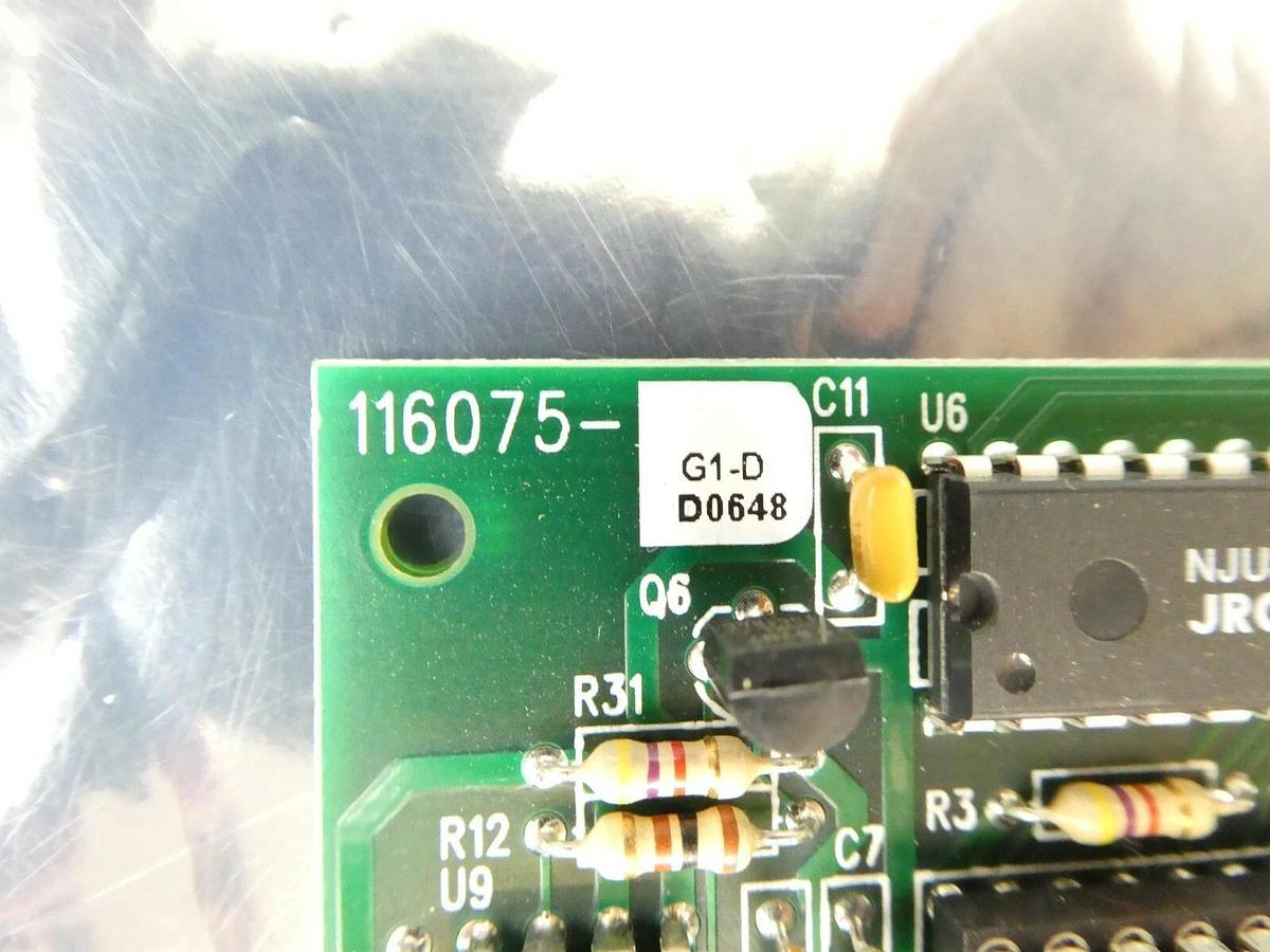 Used MKS Instruments 116075-G1-D Valve Controller PCB Card 116074-A AMAT Working