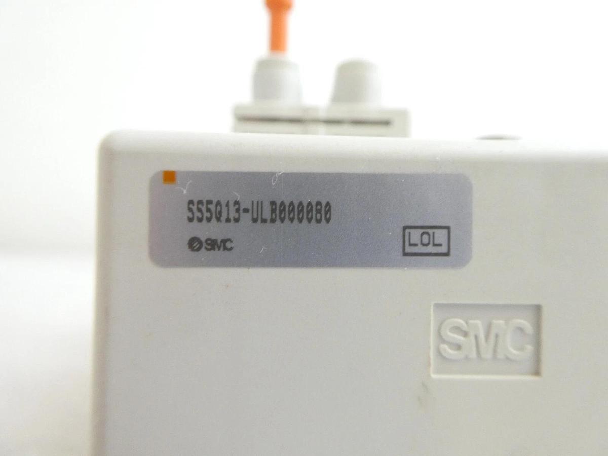 Used SMC SS5Q13-ULB000080 6-Port Pneumatic Solenoid Valve Working Spare
