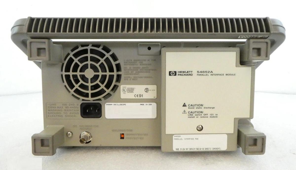 Used HP Hewlett-Packard 54600A 2-Channel Oscilloscope with 54652A Interface Working