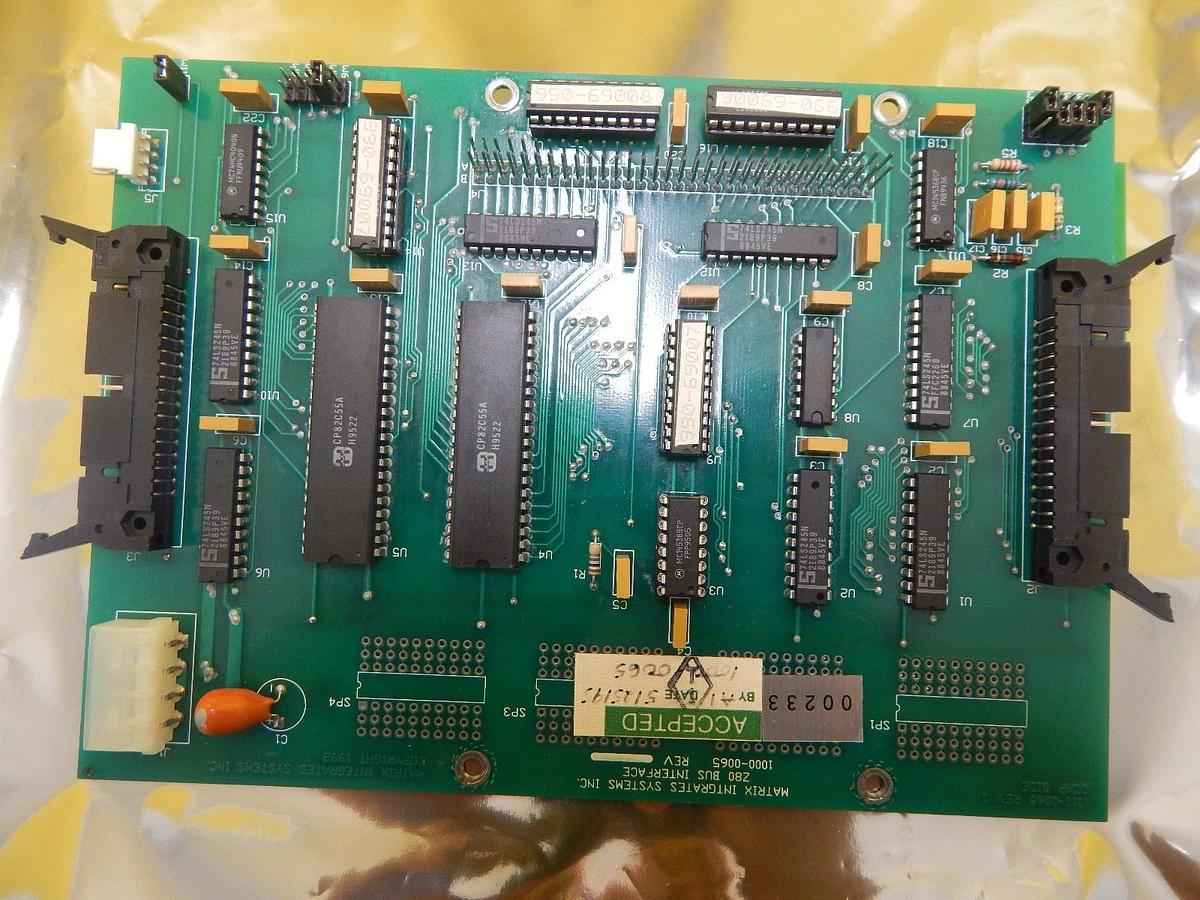 Used Matrix Integrated Systems 1000-0065 Z80 Bus Interface PCB Board System 10 Used