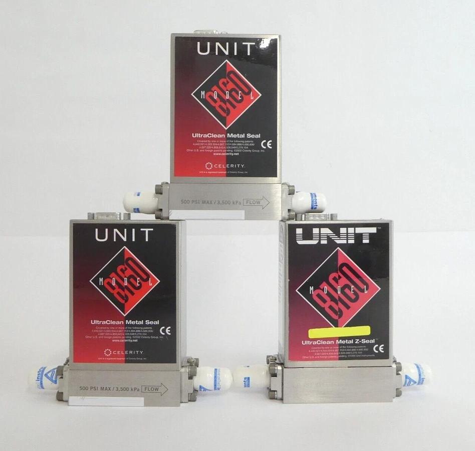 Refurbished Celerity UNIT UFC-8160 UFC-1661 Mass Flow Controller MFC Lot of 7 Refurbished