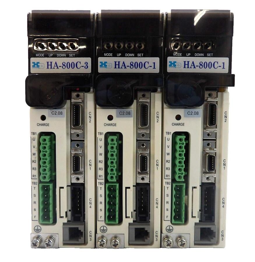 Used Harmonic Drive HA-800C-3D-200 HA-800C-1D-200 Servo Drive Lot of 3 Working Spare