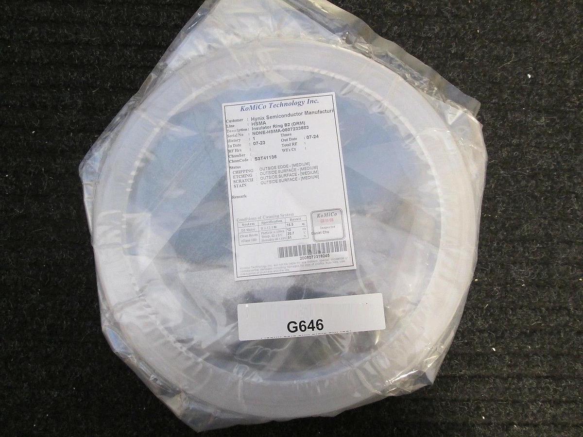Refurbished TEL Tokyo Electron Insulator Ring B2 DRM Manufacturer Refurbished