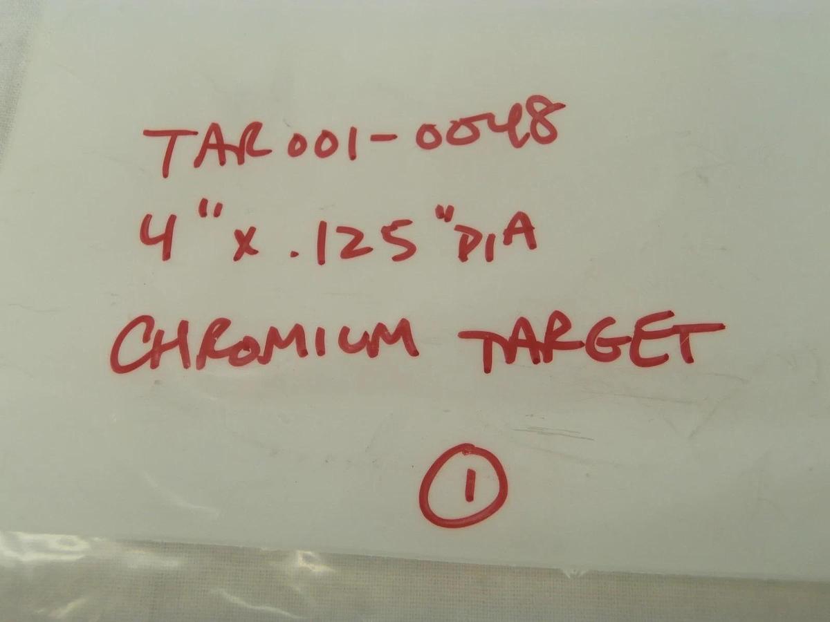 Denton Vacuum TAR001-0048 4 Inch x .125" Chromium Target New Surplus