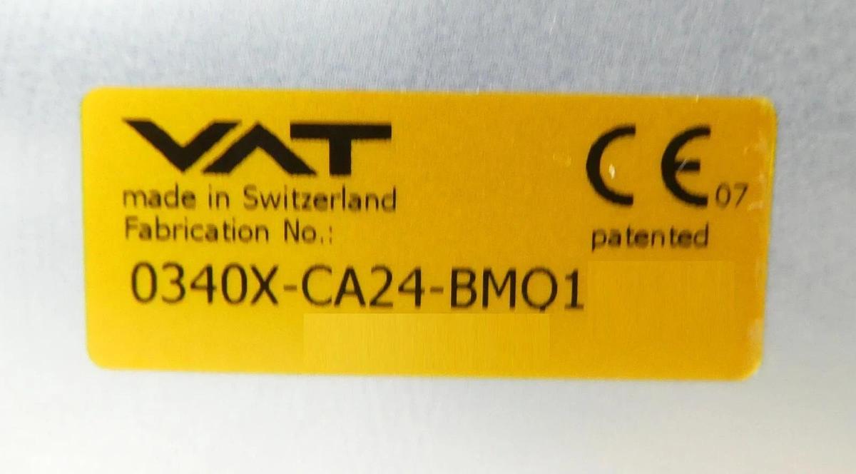 Used VAT 0340X-CA24-BMO1 300mm Slit Valve AMAT Applied Materials 0190-22280 Working