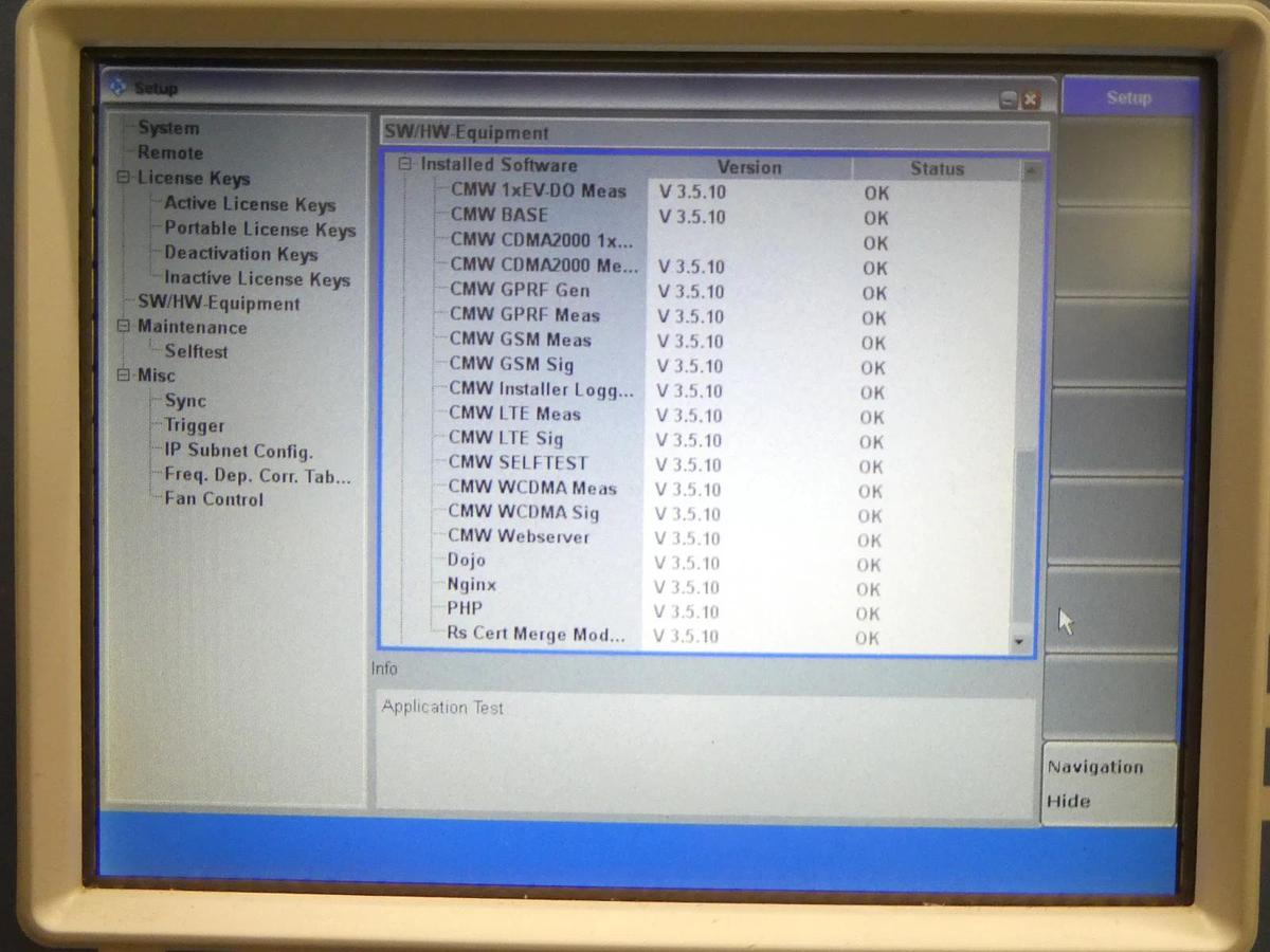 Used Rohde & Schwarz 1201.0002K50 Wideband Radio Comm Tester CMW 500 Non-Signaling