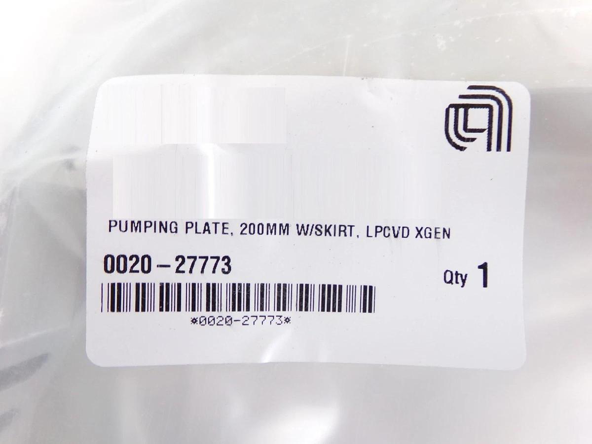 AMAT Applied Materials 0020-27773 200mm Pumping Plate with Skirt New Surplus