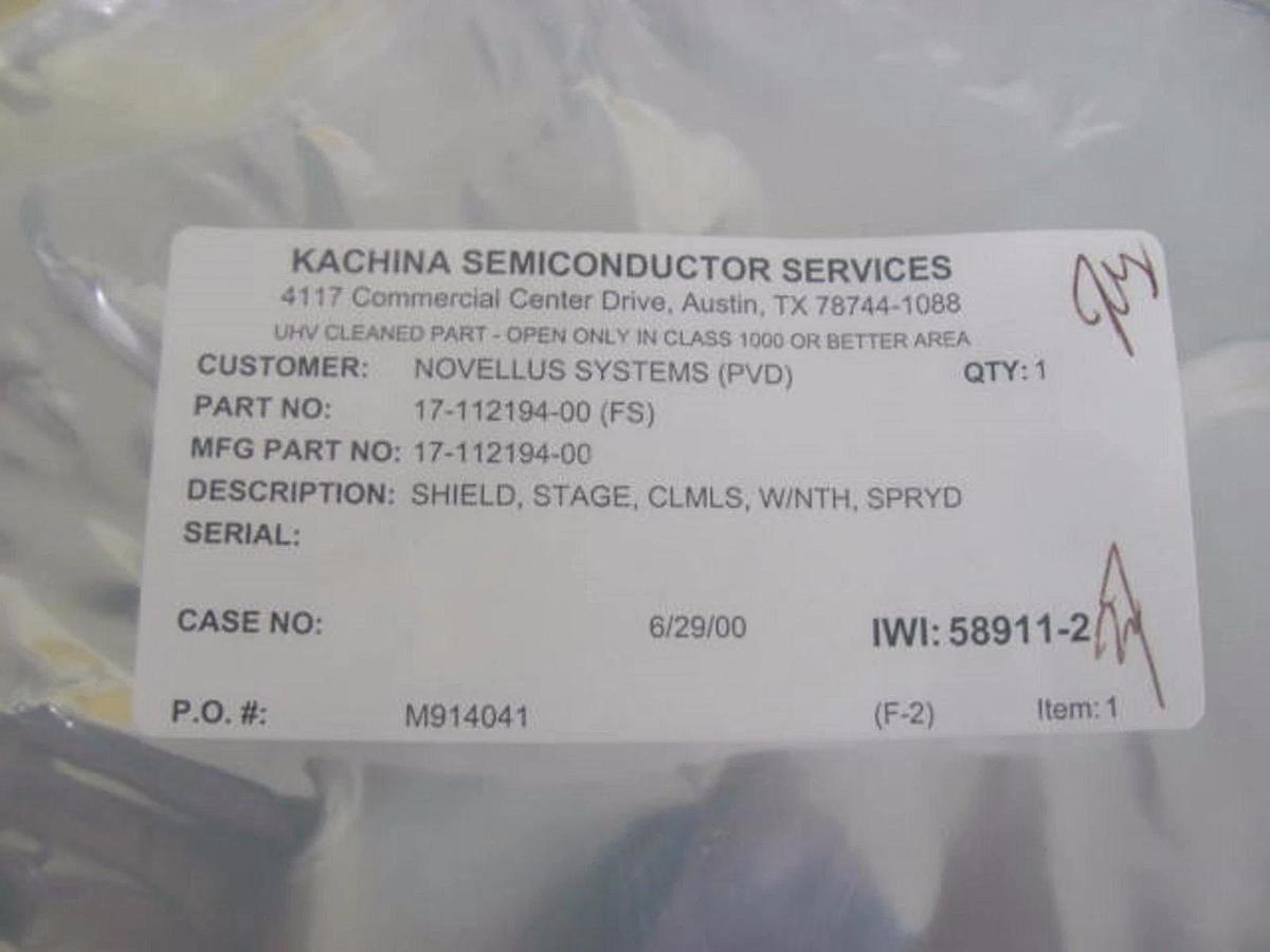 Refurbished Novellus Systems 17-112194-00 Stage Shield Assembly Refurbished