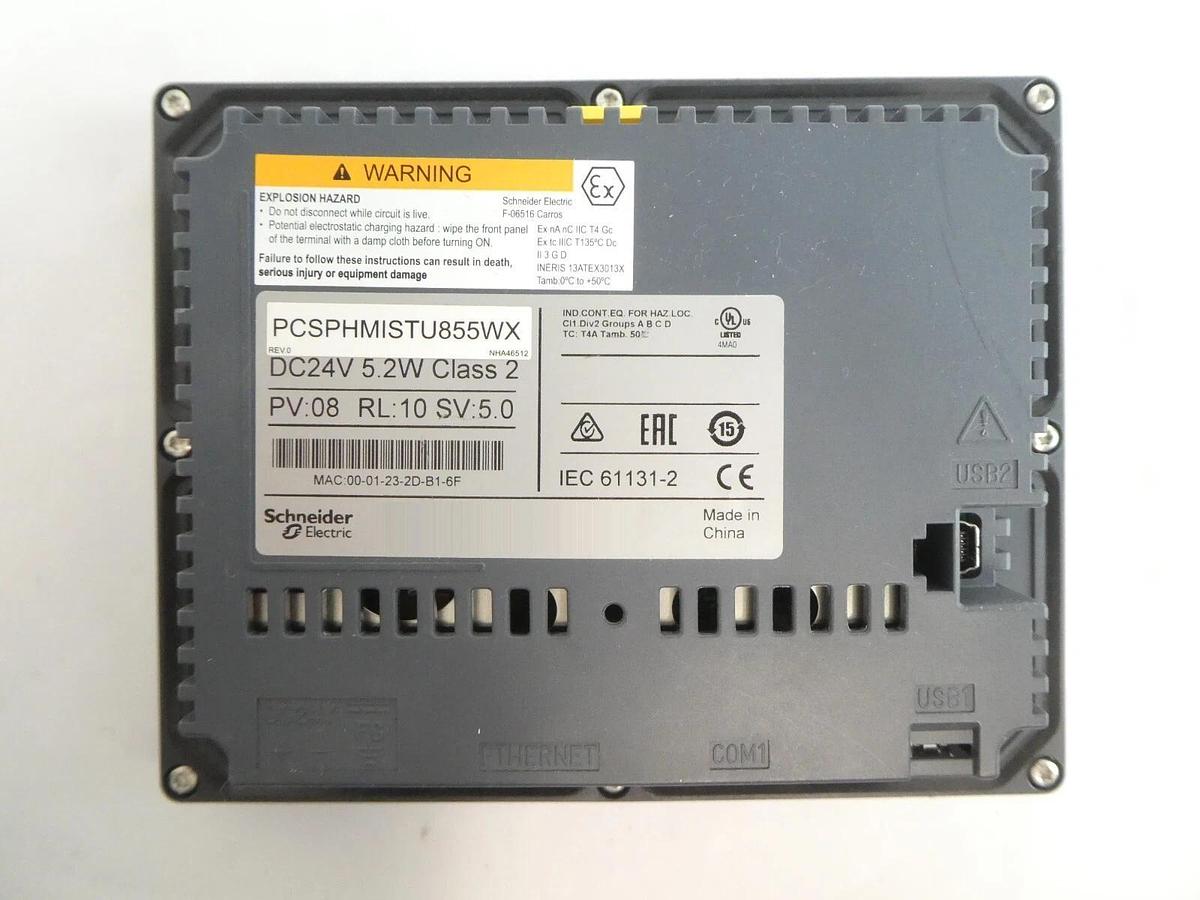 Used Schneider Electric PCSPHMISTU855WX Touchscreen Interface Lot of 2 Working