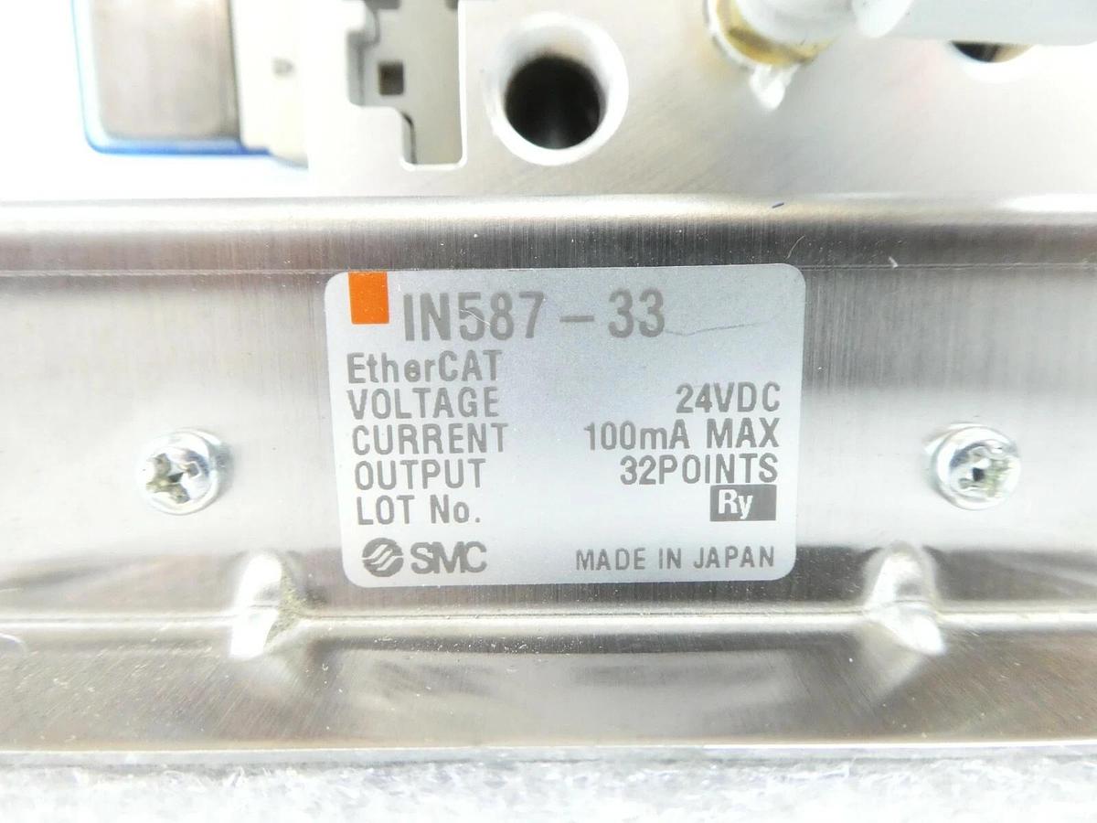 Used AMAT Applied Materials Pneumatic Block 1 SMC 16-Port Manifold INR587-33 Working
