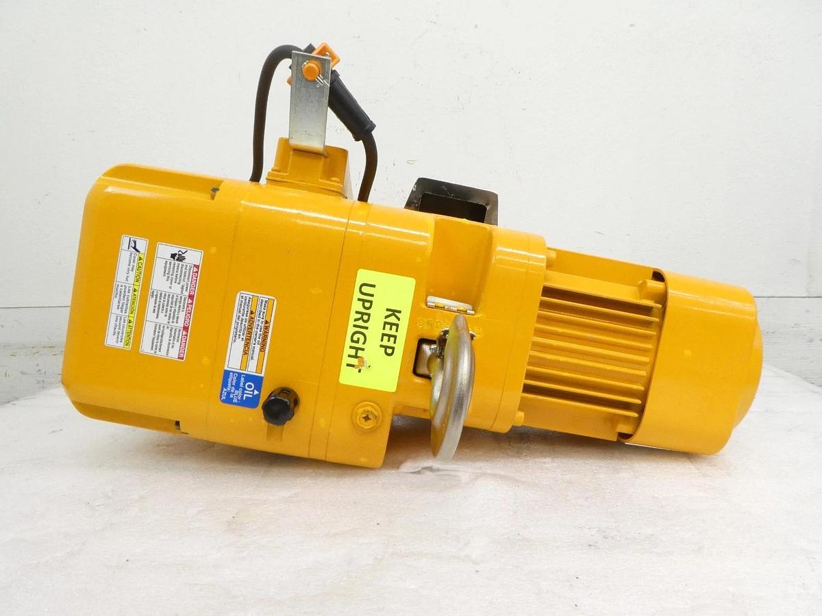 Used Harrington Cranes ER010LD 1 Ton Chain Hoist Hook Mount with SWD2200AA1 Working