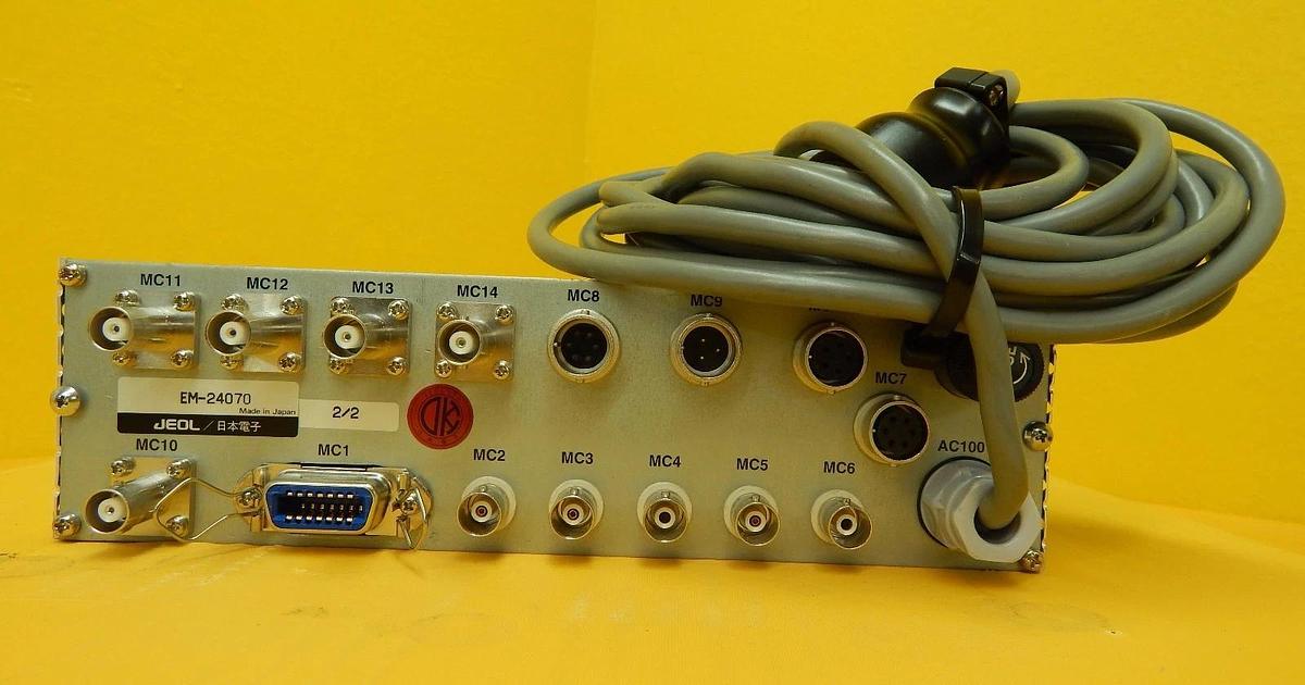 Used JEOL EM-24070 MCP Controller and Cable Set JEM-2010F TEM Used Working