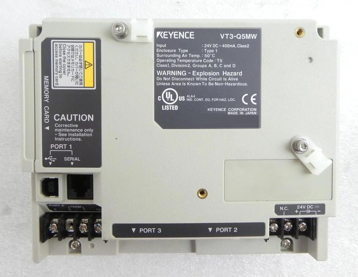 Used Keyence VT3-Q5MW 6" LCD Interface Touch Panel Display Lot of 2 Working Surplus