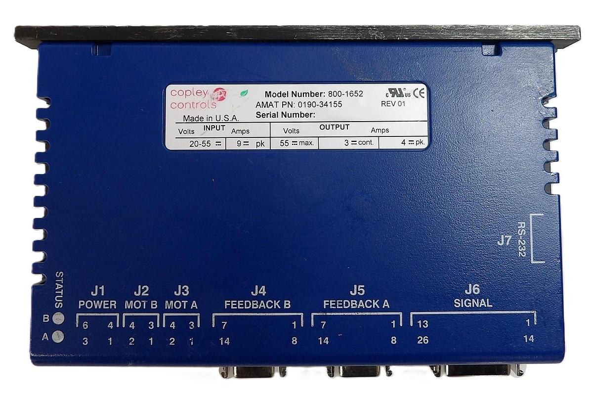 Used Copley Controls 800-1652 Servo Motor Controller Working