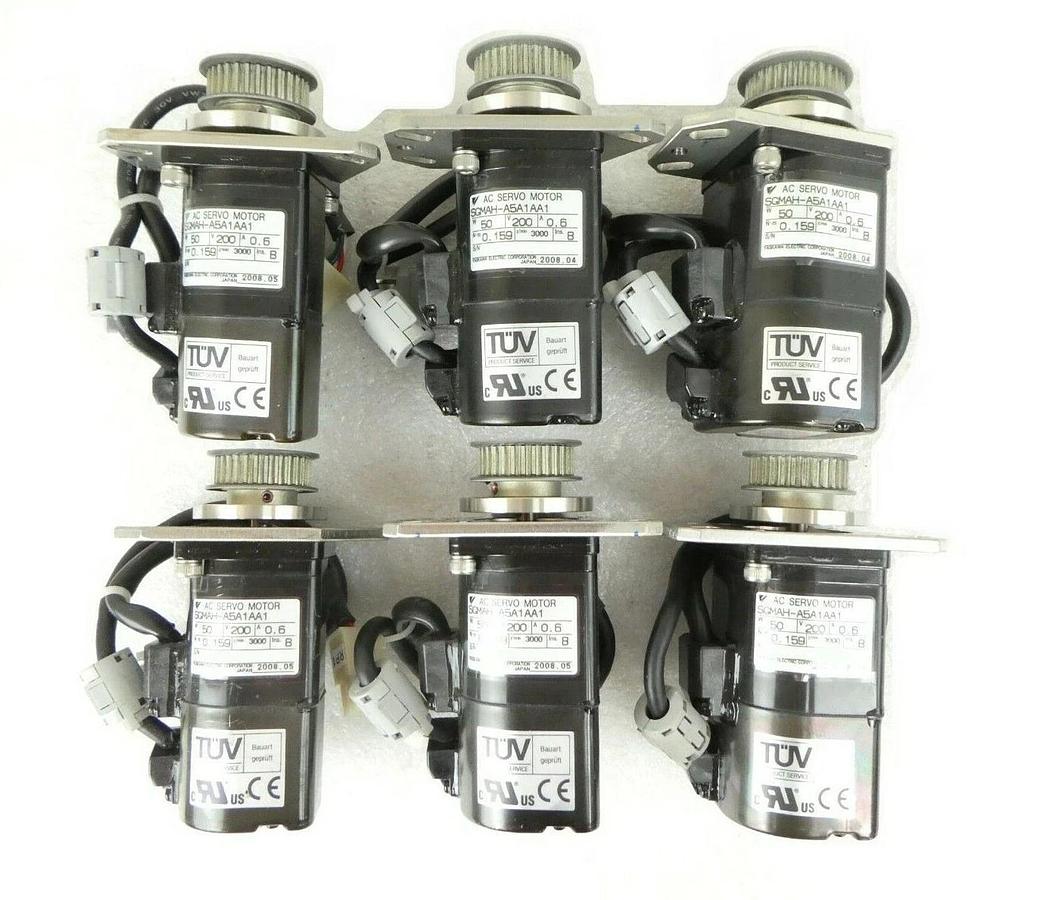 Used Yaskawa Electric SGMAH-A5A1AA1 Reseller Lot of 6 Nikon NSR FX-601F Working Spare