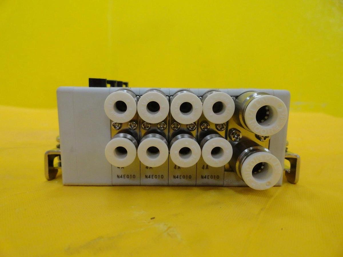 Used CKD N4E0 Series 4-Port Pneumatic Manifold N4E010-M Lot of 2 TEL Lithius Used
