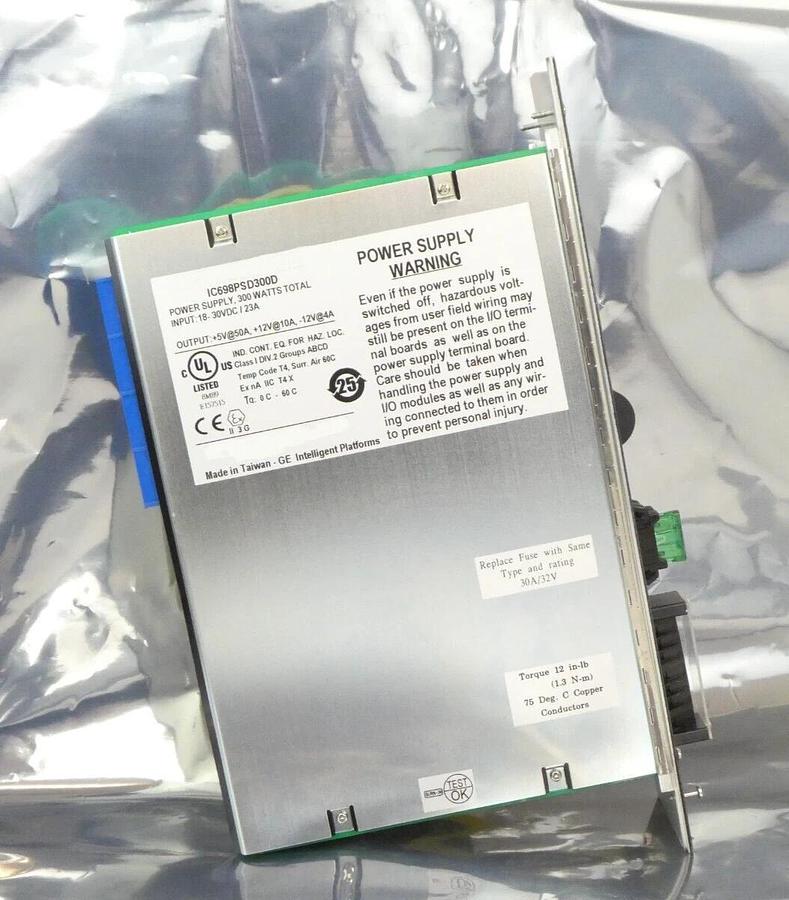 Used GE Fanuc IC698PSD300D Power Supply Module PLC PACSystems RX7i PCB Card Working