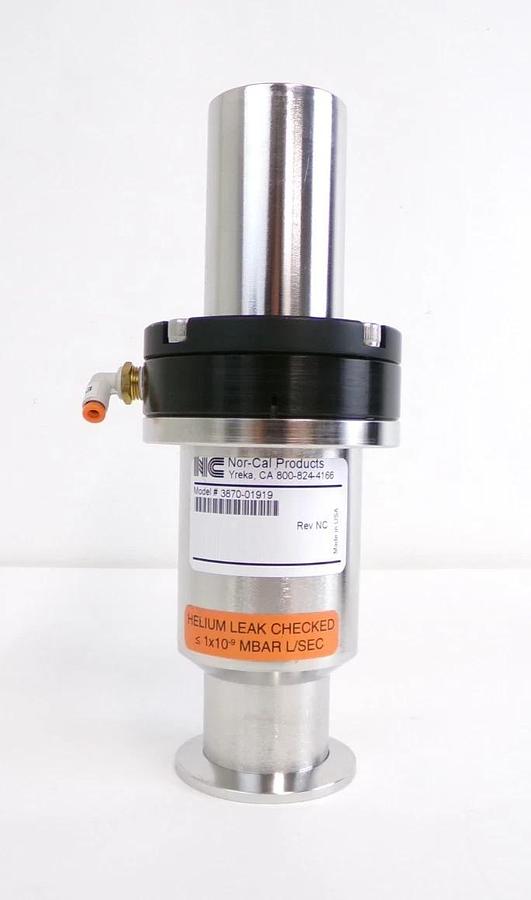 Used Nor-Cal Products 3870-01919 Pneumatic Angle Valve AMAT Reseller Lot of 2 Working