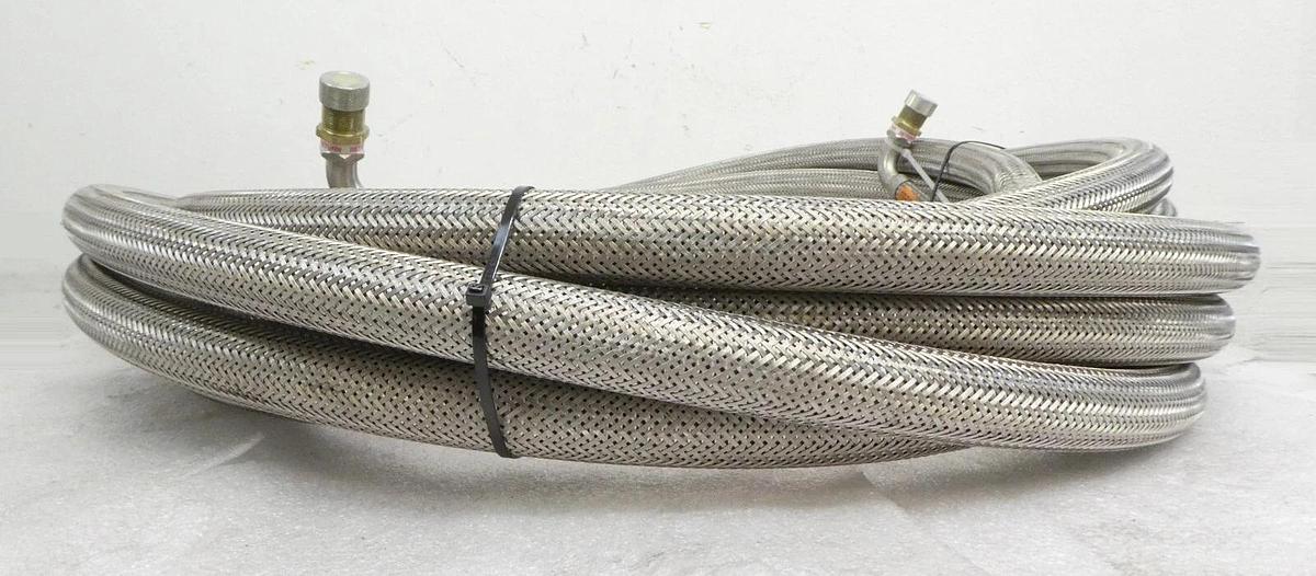 Used CTI-Cryogenics 8043454G600 Cryopump Flex Hose with Tee 8043505G002 AMAT Working