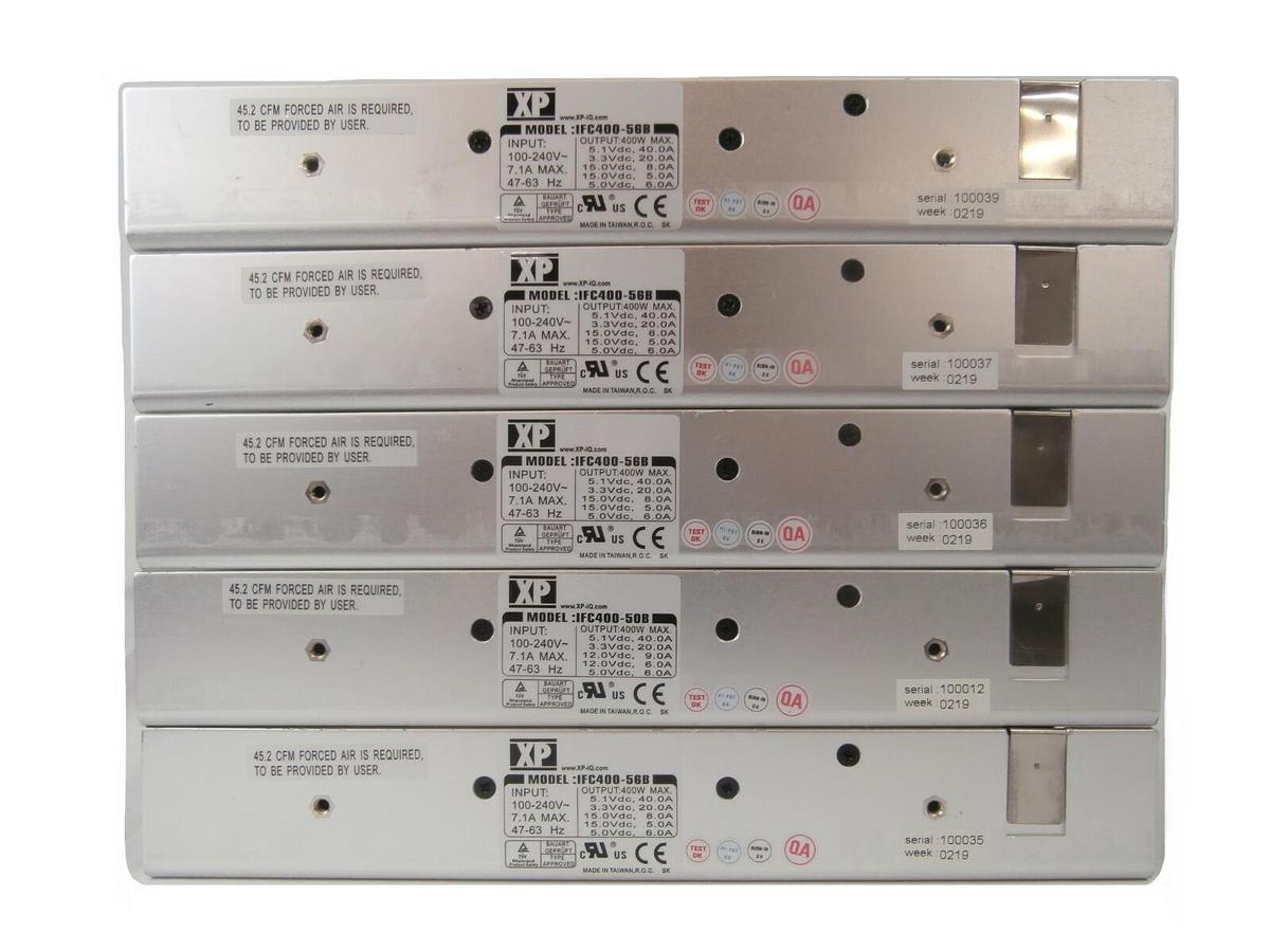 Used XP Power IFC400-56B Power Supply IFC400-50B Lot of 5 AMAT Centura Working Spare