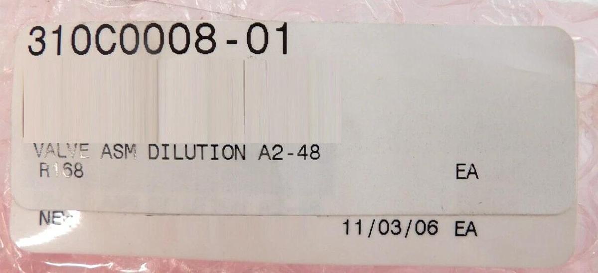 Semitool 310C0008-01 ASM Dilution Valve Reseller Lot of 4 New Surplus