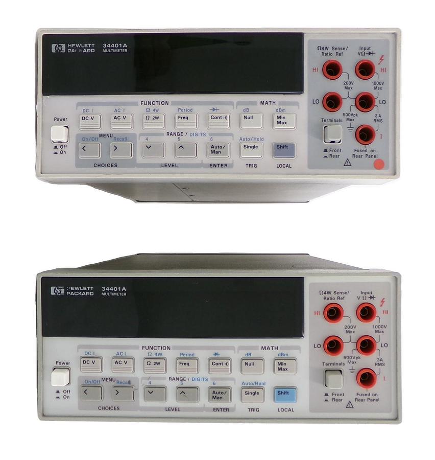 Used Agilent Technologies 34401A 6 1/2 Digit Multimeter Reseller Lot of 2 Working