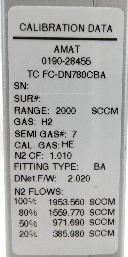 Used Aera FC-DN780C-BA Mass Flow Controller MFC Lot of 9 AMAT 0190-27064 0190-2845
