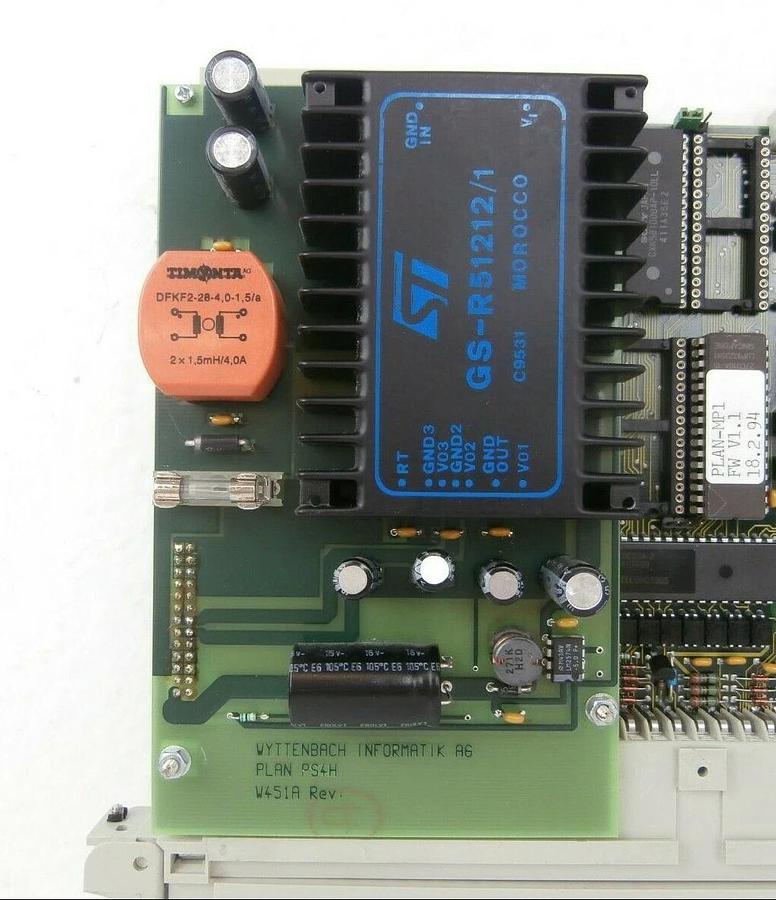 Used Wyttenbach Informatik P-LAN MP1 W450 CPU Control PCB Card Balzers Unaxis Spare