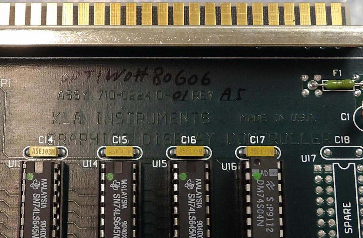 Used KLA Instruments 710-022410-01 Graphics Display Controller PCB Card Working