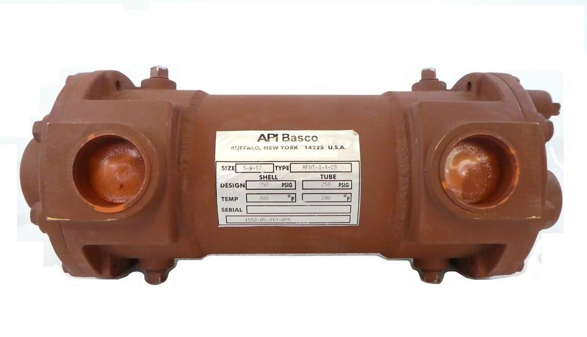 API Basco MFHT-4-A-CB Heat Exchanger 5-W-12 1552-05-012-025 Varian 5370008 New