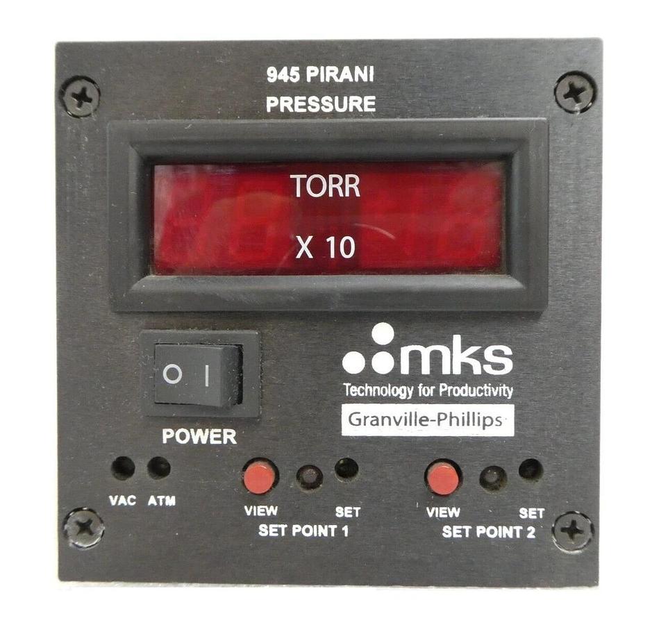 Used MKS Instruments 945-A-120-TR Vacuum Gauge Controller 945 PIRANI Working Surplus