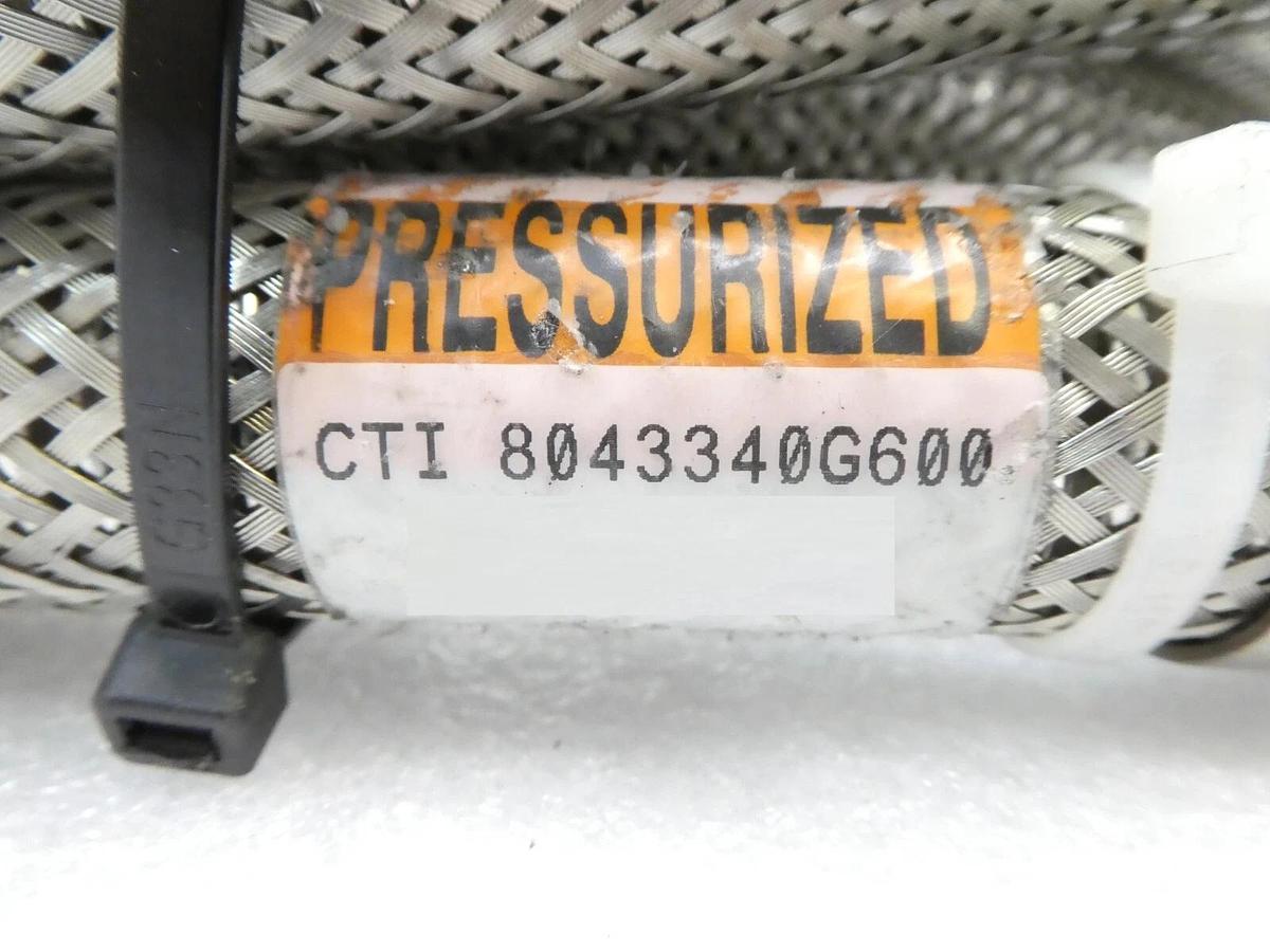 Used CTI-Cryogenics 8043340G600 Cryopump Supply CryoLine 50' AMAT 3400-00060 Working