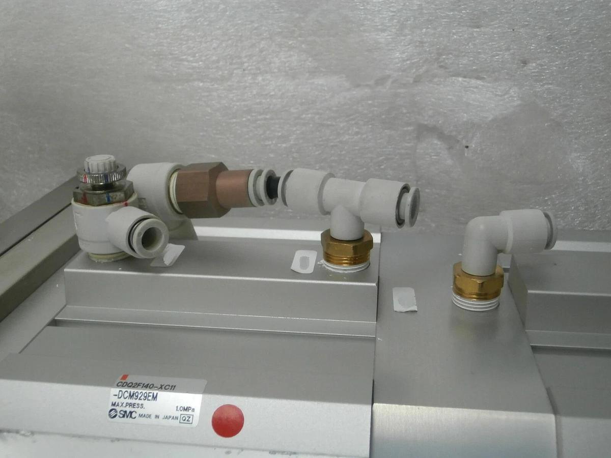 Used SMC CDQ2F140-XC11-DCM929EM Pneumatic Cylinder Chamber Wafer Chuck Working Spare