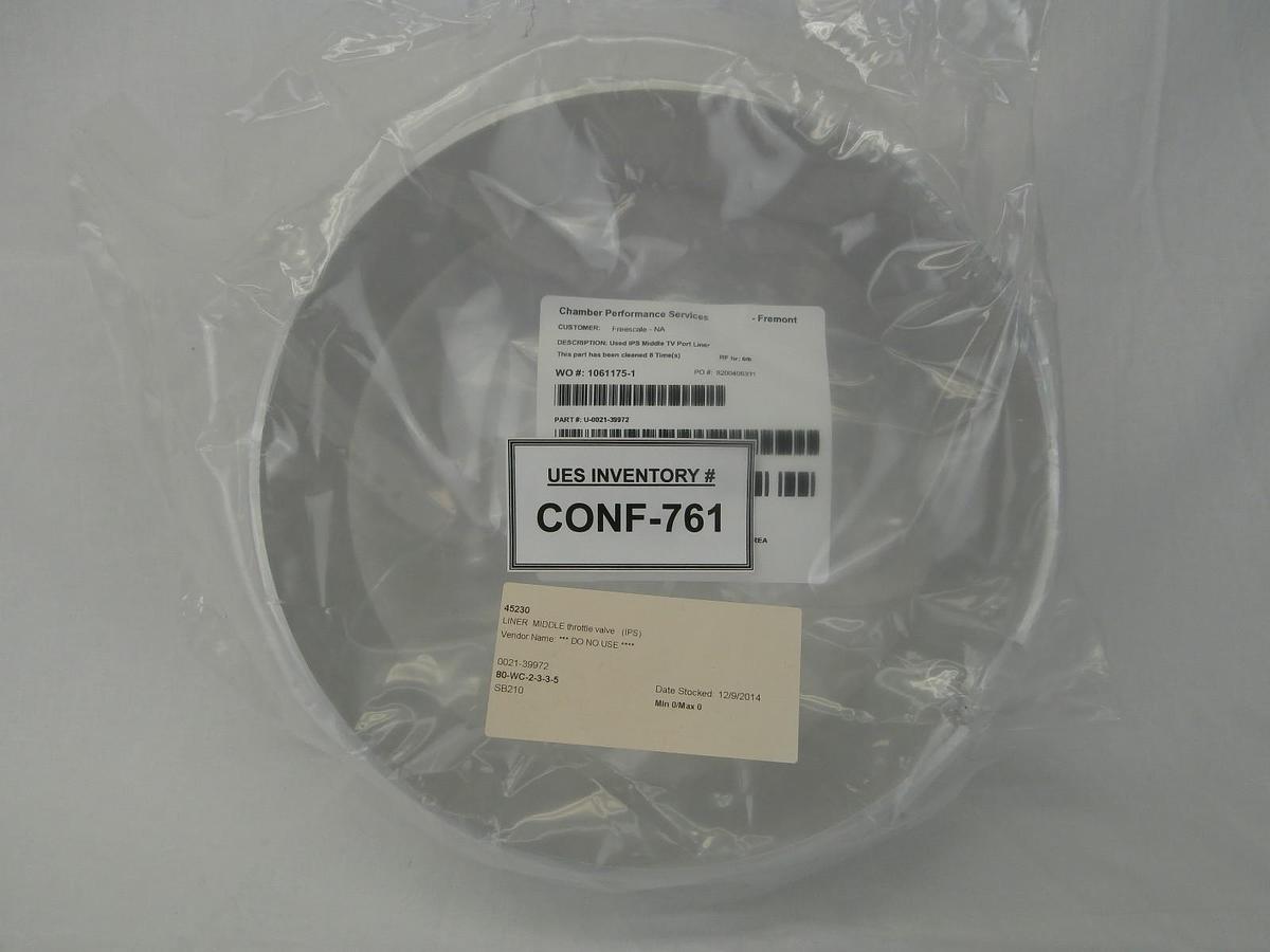 Used AMAT Applied Materials 0021-39972 Middle Throttle Valve Liner Refurbished