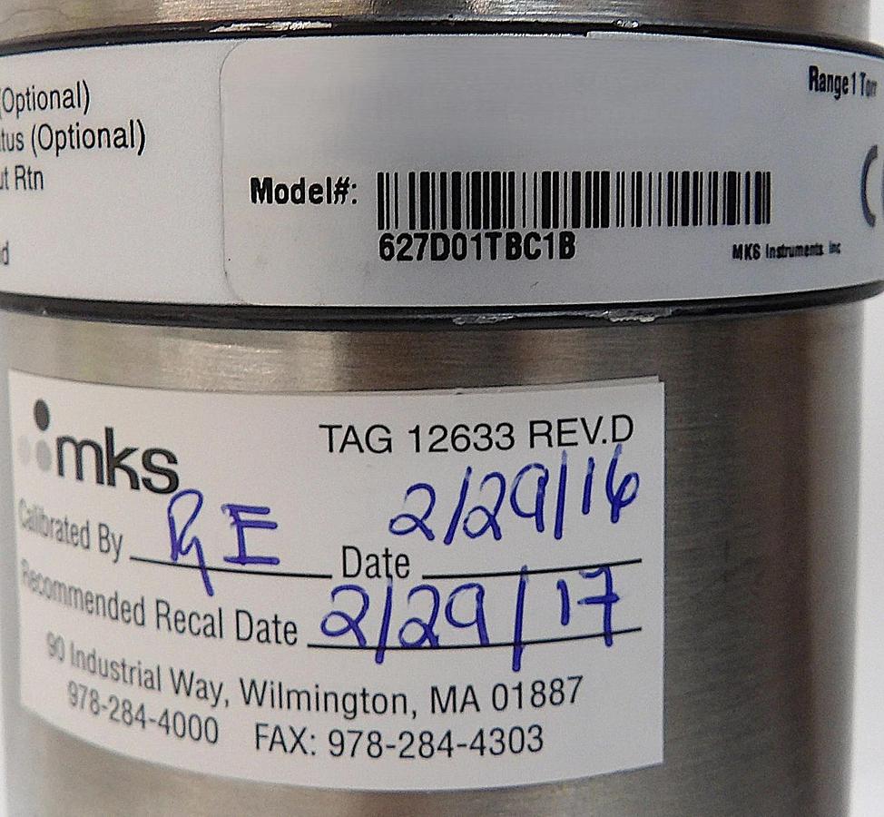 Refurbished MKS Instruments 627D01TBC1B Baratron Capacitance Manometer Refurbished