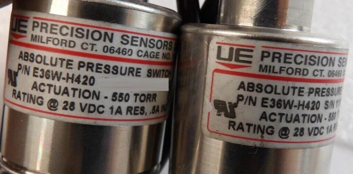 Used UE Precision Sensor Pressure Switch E36W-H420 E36W-H42 Lot of 5 Working
