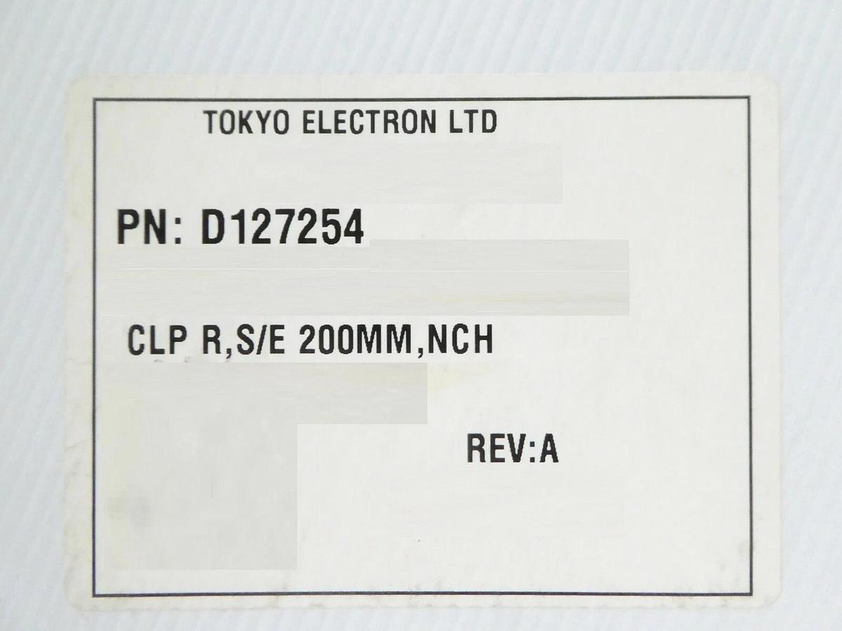 TEL Tokyo Electron D127254 200mm Quartz Ring NCH S/E CLP R New Surplus