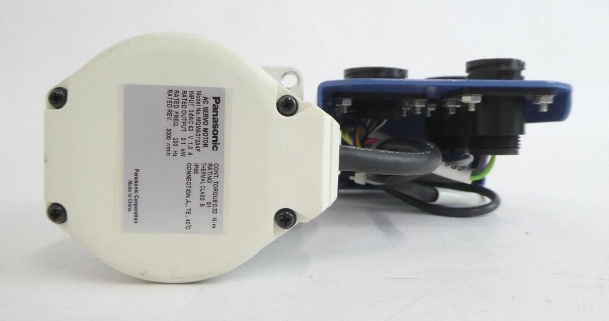 Used Panasonic MQMA012A4F AC Servo Encoder Motor w/ Bracket Lot of 2 Working