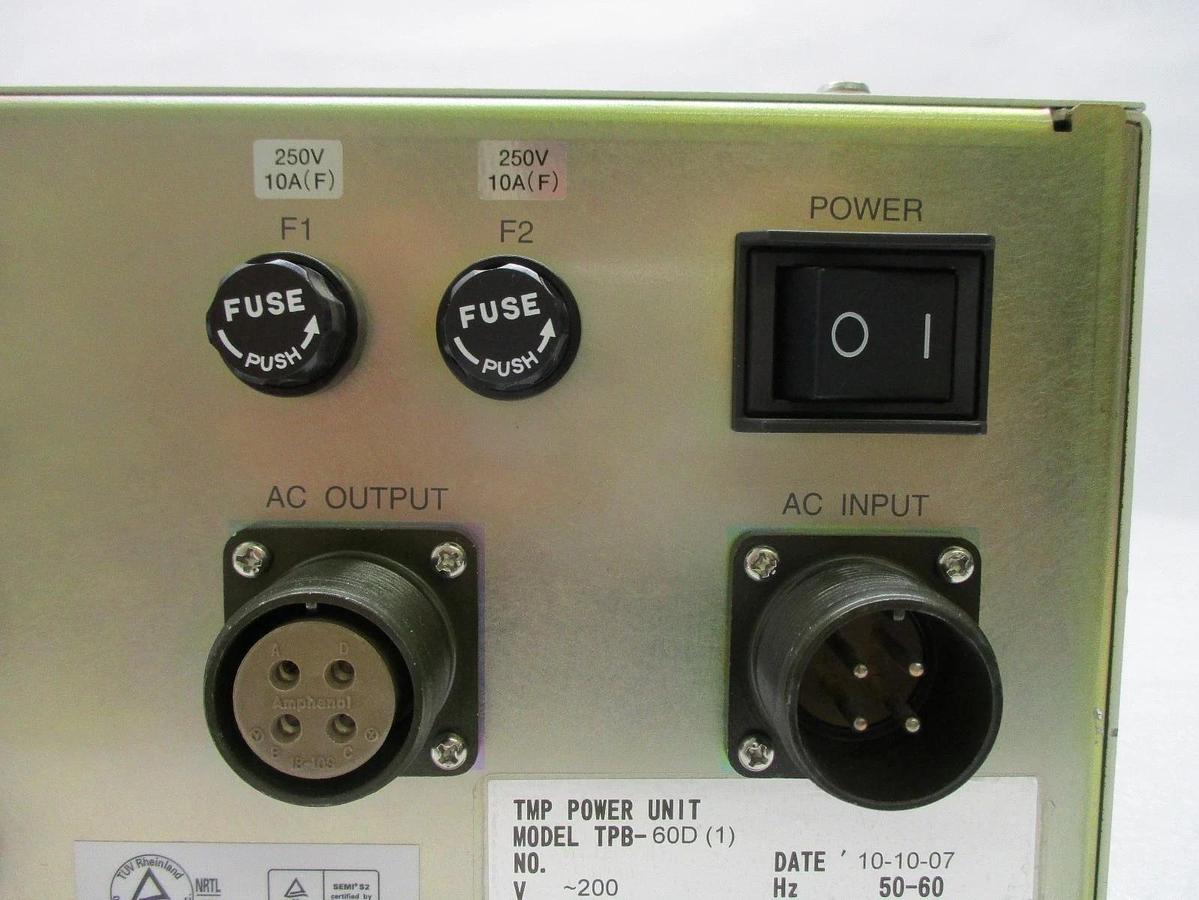 Used TMP Shimadzu TPB-60D (1) Turbomolecular Pump Controller Power Unit Turbo Working