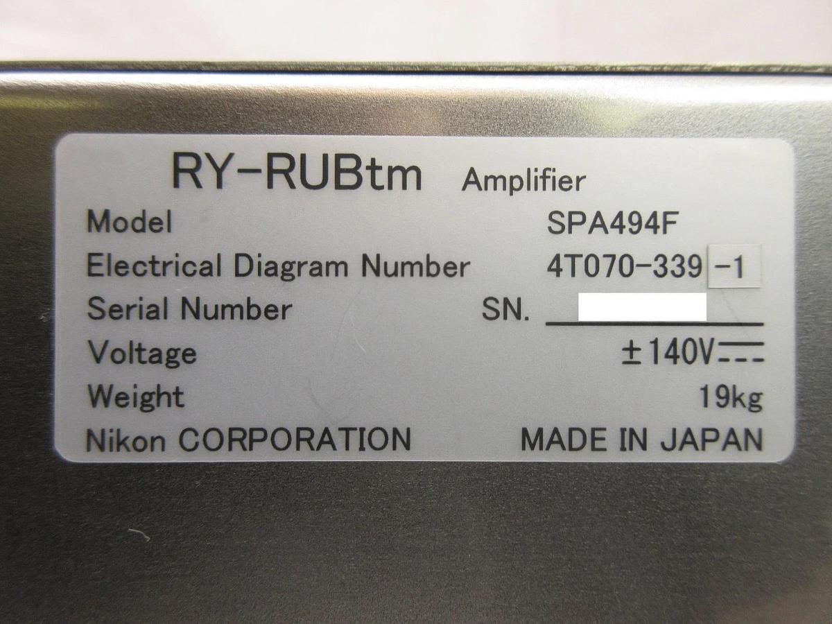 Used Nikon 4T070-339-1 RY-LDBtm Amplifier Module SPA494F 4S013-884 NSR Series Working