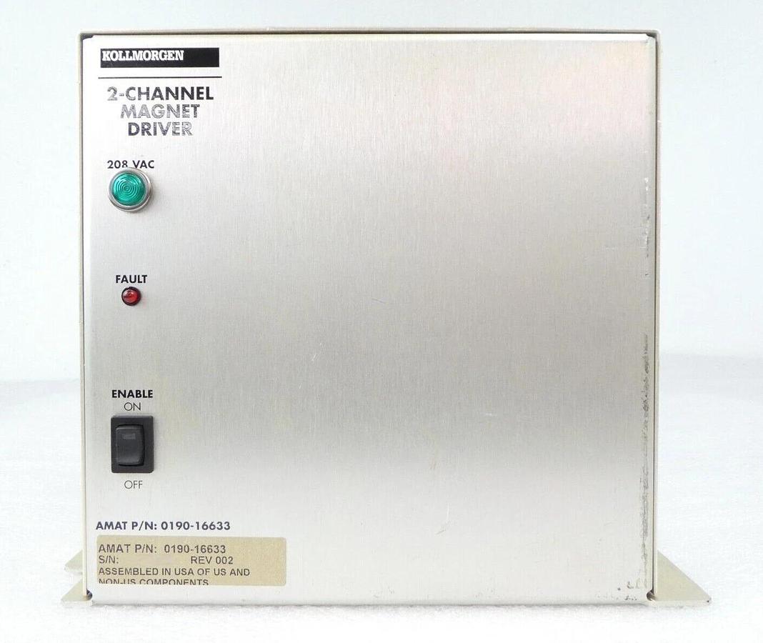 Used Kollmorgen MAG02-25021-001 2-Channel Magnet Driver AMAT 0190-16633 Working