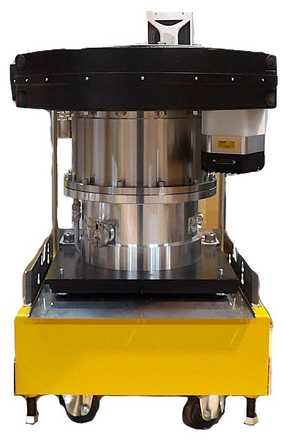 Used Shimadzu TMP-3403LMC-T4 Turbomolecular Pump w/Gate Valve Working Surplus