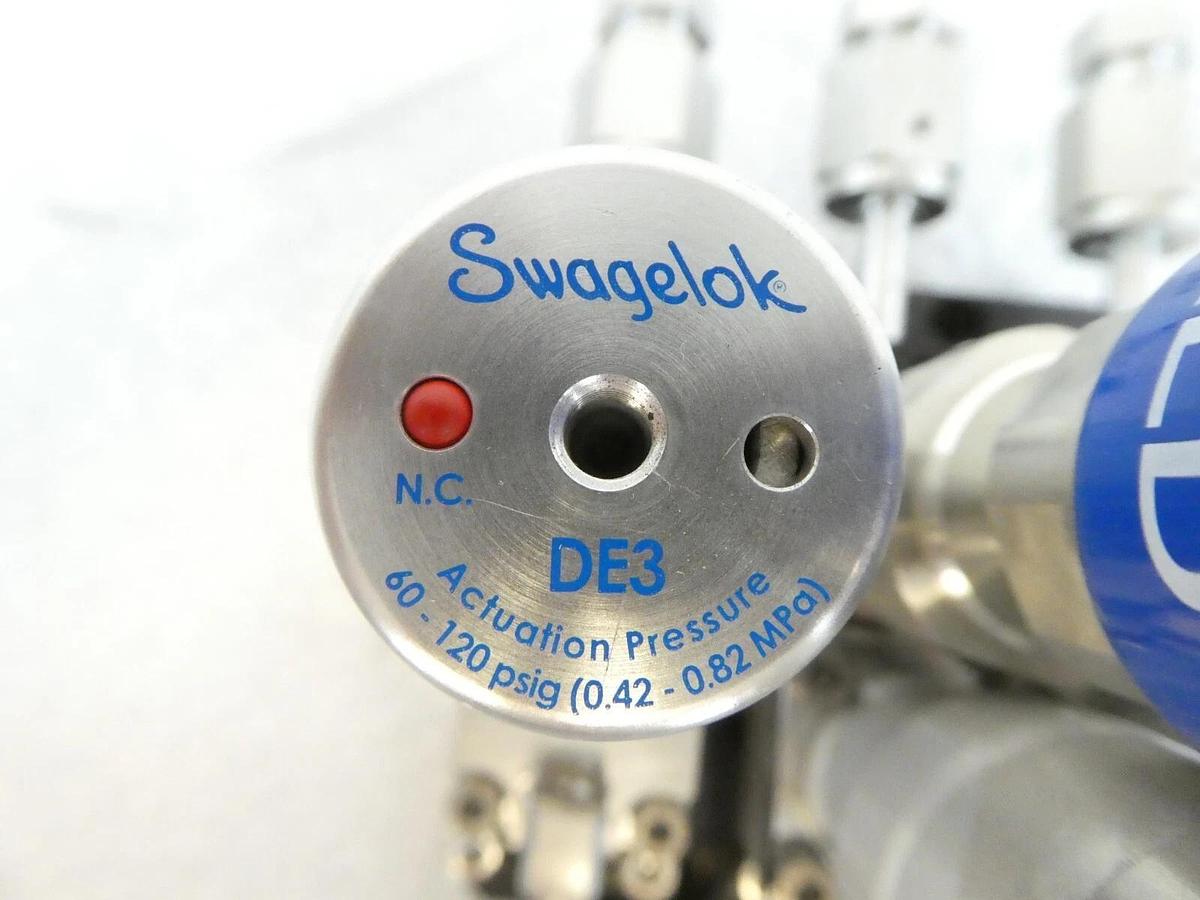 Used Swagelok 6LVV-MSM-DE3-2-P-C Diaphragm Valve Assembly Block DE3 ALD3E Working
