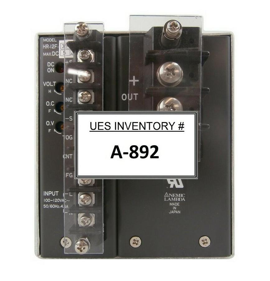 Used Nemic-Lambda HR-12F-36 DC Power Supply Working Surplus