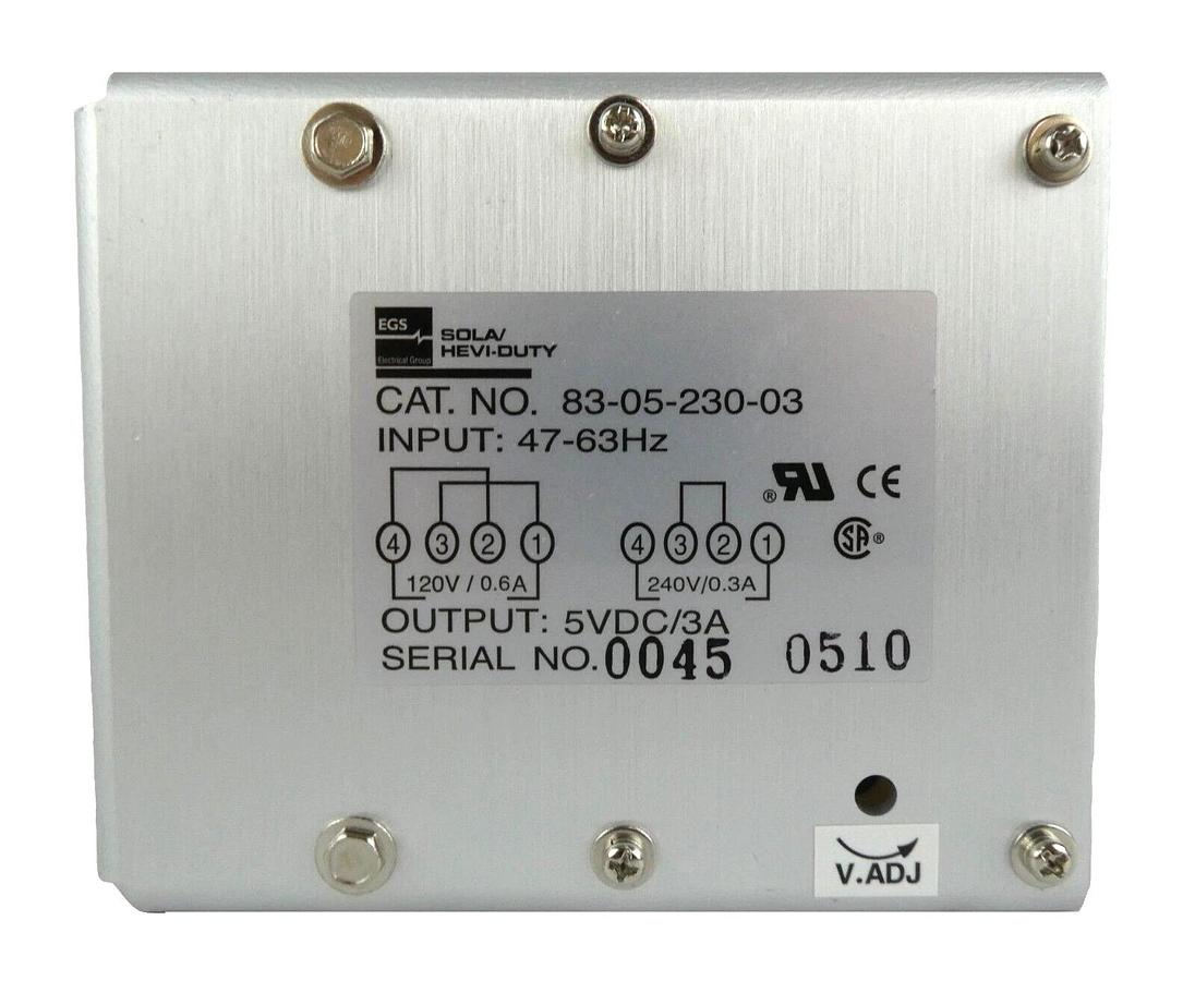 Sola Hevi-Duty 083-00230-0300-05 Linear DC Power Supply New Surplus