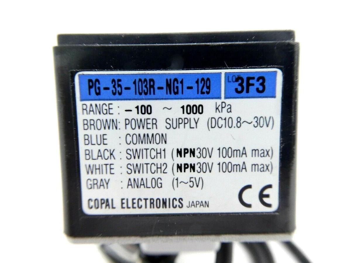 Used Copal Electronics PG-35-103R-NG1-129 Pressure Gauge TEL Lithius Lot of 7 Working